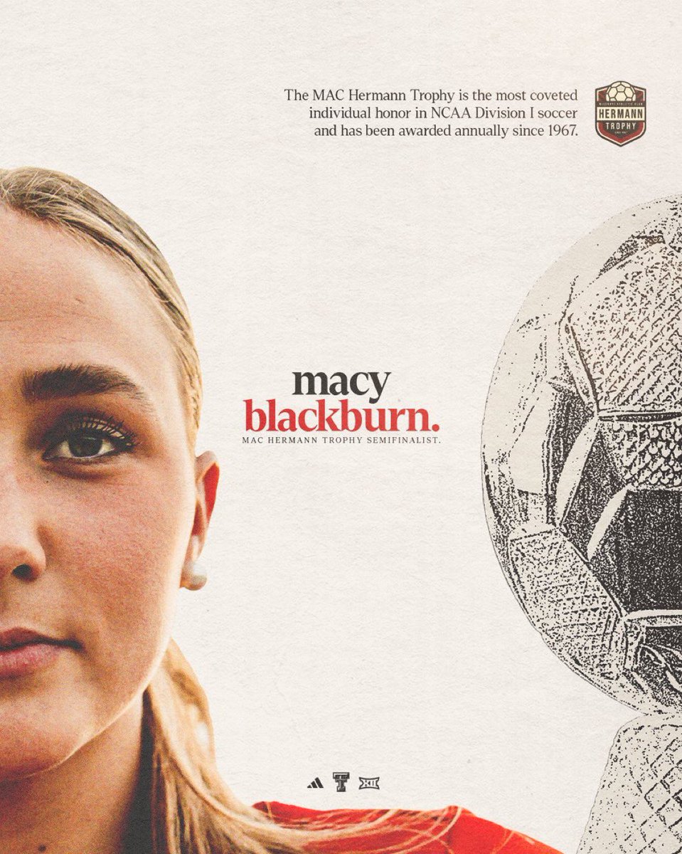 🚨Just learned there’s a fan vote element to this. Texas Tech nation if there was ever a time to take over a poll it’s for Macy Blackburn.

Do what you do &amp; vote.Get a friend to vote, your neighbor to vote…random person on the street.Everyone!

VOTE MACY: machermanntrophy.org/2024-womens-fa…