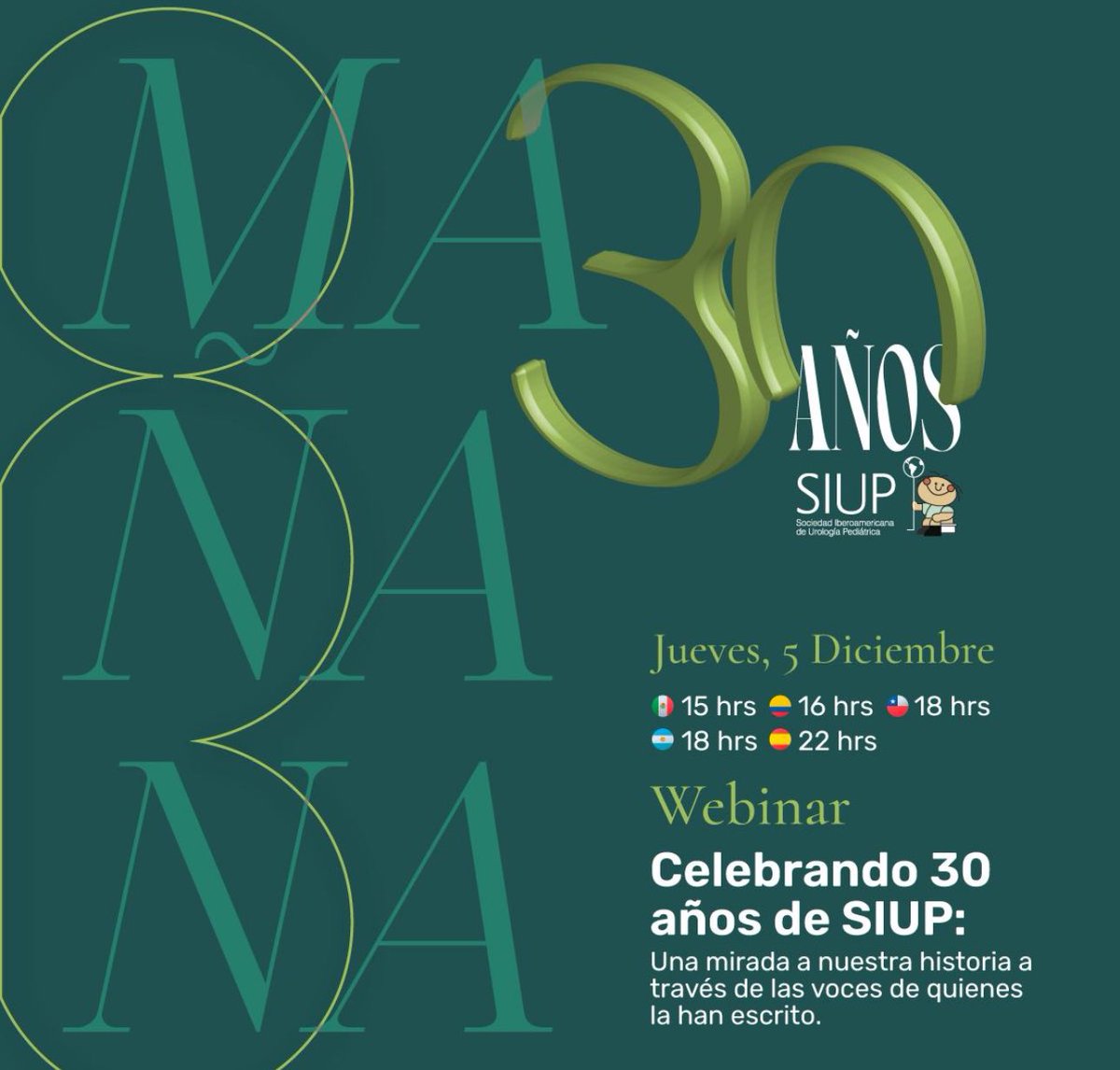 siupurol's tweet photo. 💎30 años #SIUP
♦️Celebremos juntos nuestra gran trayectoria… 🎉🍾🎊☺️
➡️Manaña Jueves 5 de Diciembre acompáñanos en nuestro Webinar exclusivo para miembros SIUP https://t.co/pfi6JipG1Z