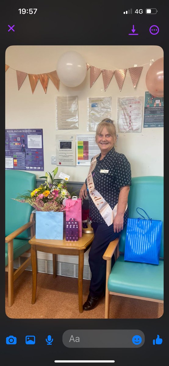 Wishing Sam our lovely Ward Clerk on A11 a very happy early retirement - we will miss you lots 🥰 xxx