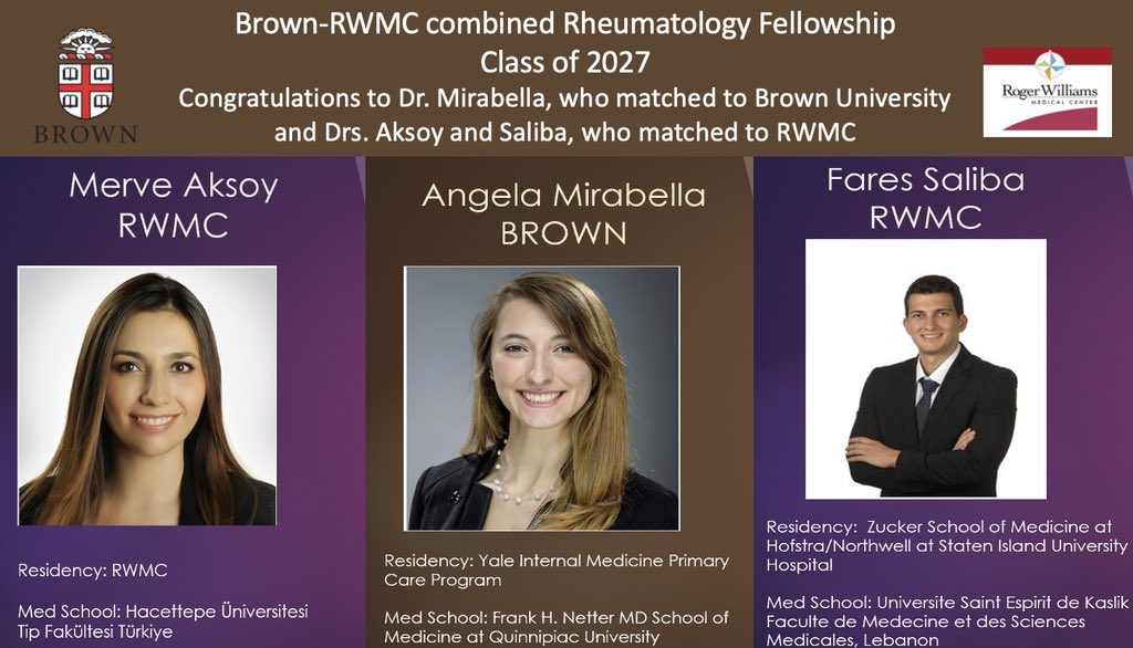 Congratulations to our new fellows! We are so excited! <a href="/BrownUniversity/">Brown University</a> <a href="/RWMCIM/">RWMC Internal Medicine Residency</a>