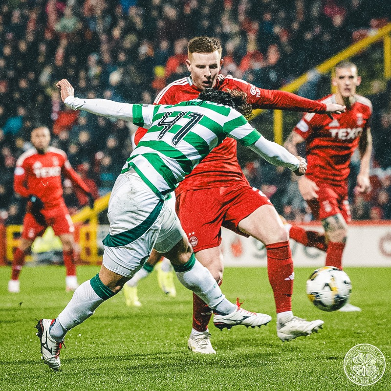 CelticFC's tweet photo. A brilliant finish from Reo Hatate! 🙌

#ABECEL | #CelticFC🍀 https://t.co/4yqJEnm6eY