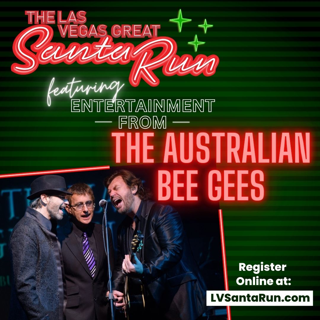 Get ready to rock around the <a href="/DLVEC/">DLV Events Center</a> with the @Vegasbeegees!

We can't wait for this talented group to  bring the holiday cheer to The Las Vegas Great Santa Run stage!

Register today at l8r.it/MhuT

⁠
#LasVegasLocal #LVSantaRun #AustralianBeeGees #OpportunityVillage