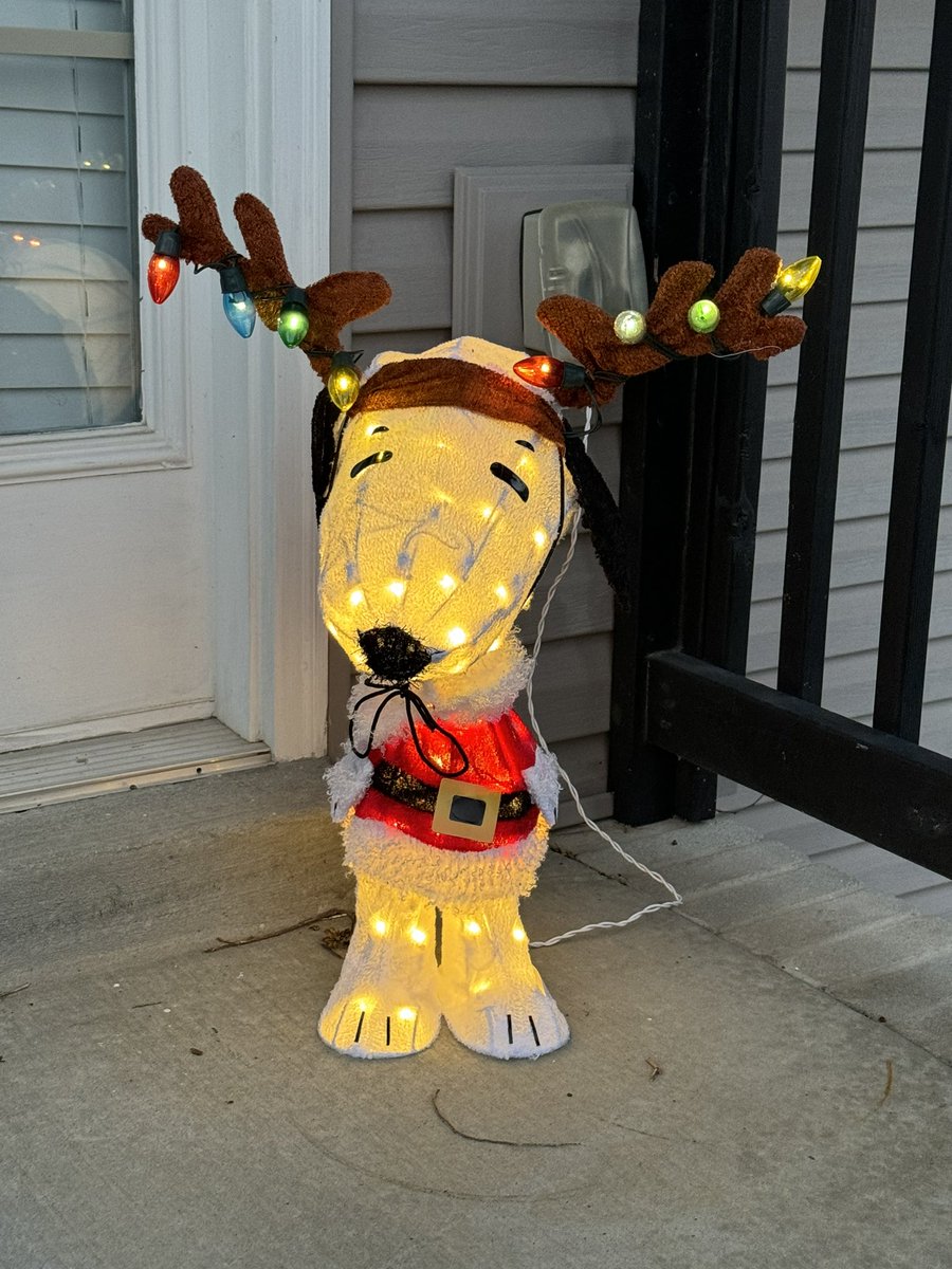 Mentioned to Jeff I think Snoopy is cute 
Jeff the next day :