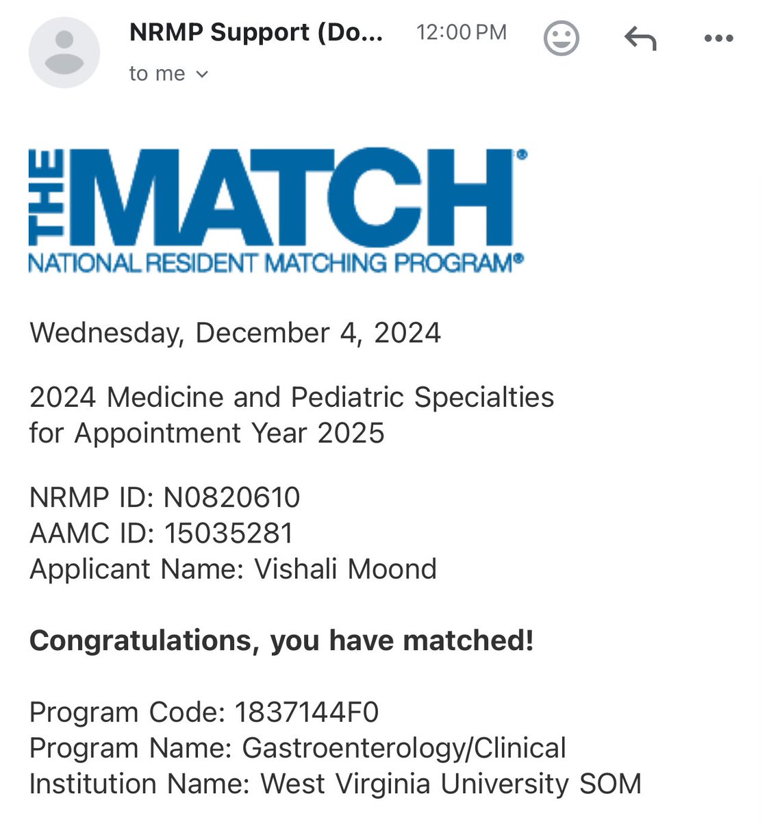 Vishali Moond (@vishali_moond) on Twitter photo Well, today I can confirm that I am going to be a gastroenterologist 🤩
Super excited for this new chapter of my journey. Grateful beyond words for all the support. Feels like I am coming home <a href="/wvudeptofmed/">WVU Department of Medicine</a> <a href="/WVUMedicine/">WVU Medicine</a> <a href="/mdmarathon/">Justin Kupec</a> <a href="/swapnagayam/">Swapna</a> <a href="/ShyamTMD/">Shyam Thakkar, MD</a> <a href="/shailsingh/">Shailendra Singh</a> #GITwitter Well, today I can confirm that I am going to be a gastroenterologist 🤩
Super excited for this new chapter of my journey. Grateful beyond words for all the support. Feels like I am coming home <a href="/wvudeptofmed/">WVU Department of Medicine</a> <a href="/WVUMedicine/">WVU Medicine</a> <a href="/mdmarathon/">Justin Kupec</a> <a href="/swapnagayam/">Swapna</a> <a href="/ShyamTMD/">Shyam Thakkar, MD</a> <a href="/shailsingh/">Shailendra Singh</a> #GITwitter