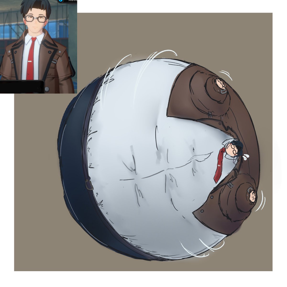 Getting back in the swing of things with this scaredy wimp of an officer