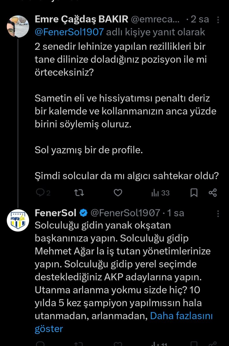 Doğrular söylenince hepsi böyle.
2 yıldır yarışta tutulmak için türlü kepazelikle kollandılar.
Boktan algılarını yemeyen biri çıktı mı karşılarına hemen engelleyip sktr olup giderler. <a href="/FenerSol1907/">FenerSol</a>