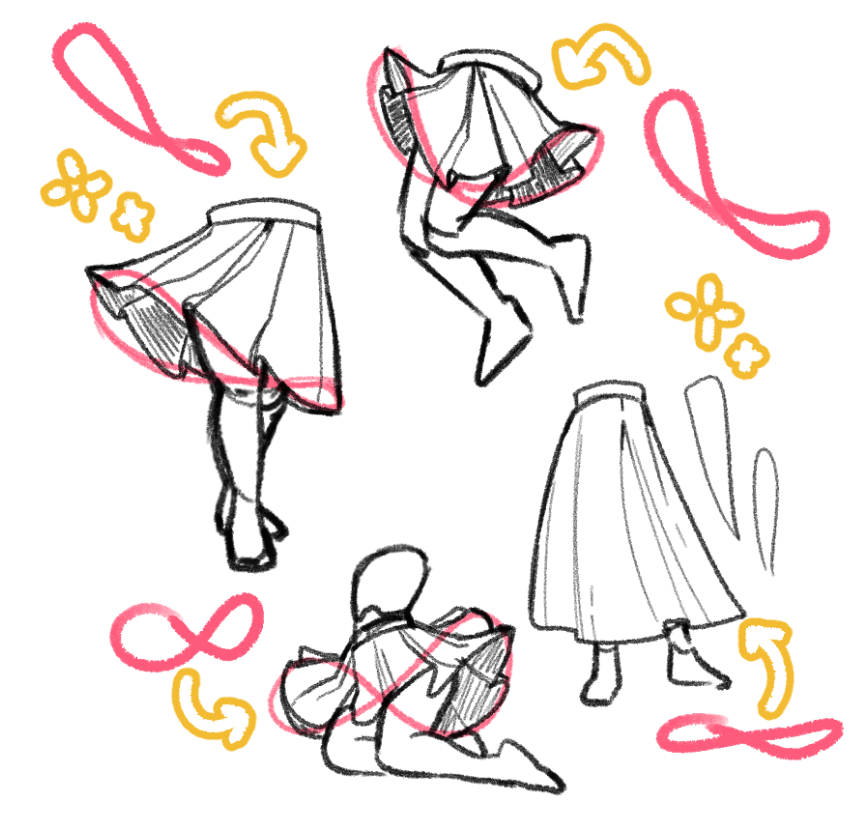 ✨🩷 How to draw skirts using an 8 or loop!