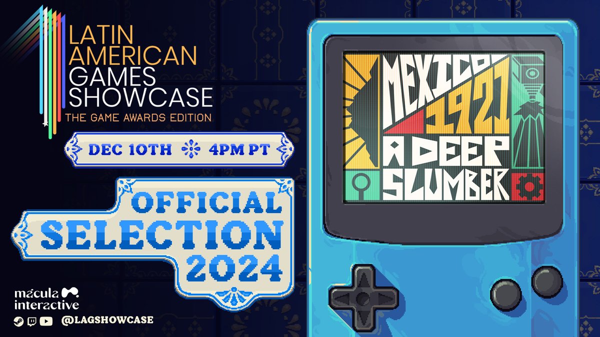 So happy to be part of #LAGS2024! It's an honor to share this space with incredible teams and projects!
We'll see you on December 10th, 4pm PT on <a href="/LAGShowcase/">Latin American Games Showcase 🔜 GDC</a> 's Twitch and YouTube!

We have some exciting news!✨ Don't miss them!

Thank you so much to the LAGS team and sponsors!