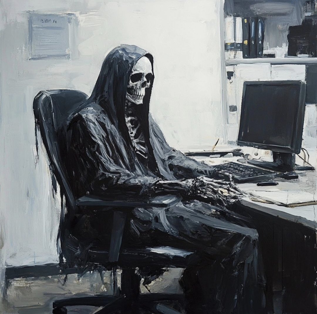 deathbyhibachi's tweet photo. 💀🖥️

#Art by TRiN AI https://t.co/9hmfkpraHU