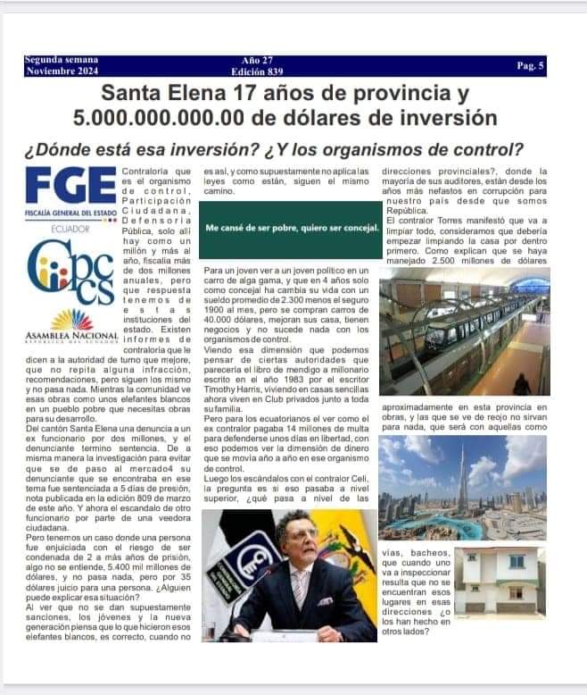 mejoresdiasEC's tweet photo. Donde están estos dineros públicos???? 🧐
Donde está @ContraloriaECU @FiscaliaEcuador @UAFE_EC @CJudicaturaEc ⁉️
Para cuando una verdadera #purga en #SantaElena @DanielNoboaOk ? 

#Corrupcion 
#Ecuador 
#ecuadorencrisis 
#tierradenadie? https://t.co/f88iprHWBe