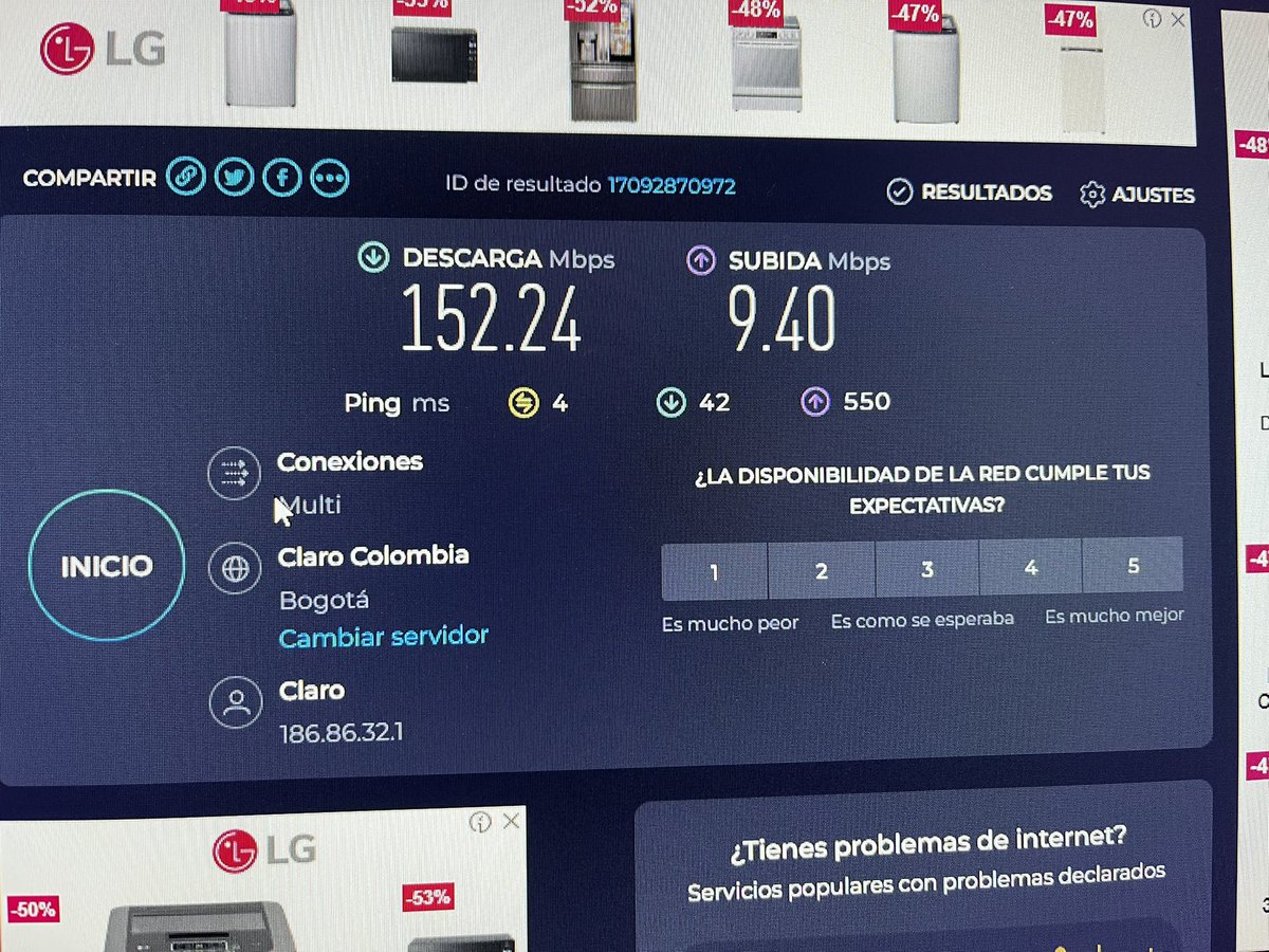 edlopezc's tweet photo. @ClaroTeAyuda @ClaroColombia Acá estoy esperando el servicio técnico de @ClaroColombia y @ClaroTeAyuda “disfrutando de una inexistente señal de TV y un inexistente internet de 350 MB simétrico https://t.co/WCs9h13I2H