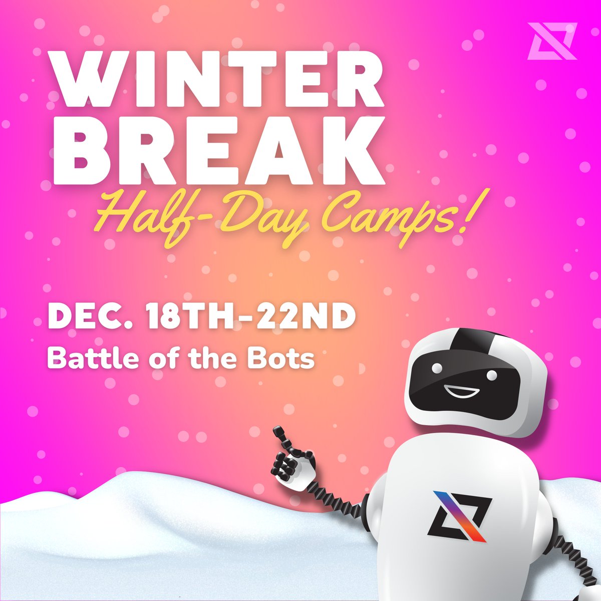IcodeSouthlake's tweet photo. WINTER BREAK - STEAM CAMPS
#fall2024 #winter2024 #spring2025 #summer2025 #Grapevine #Keller #TrophyClub #Roanoke #FlowerMound #Colleyville #Euless #Dragons #HourOfCode #GCISD #KISD #BISD #WGES #OUES #CES #Durham #CarrollDragons #ChatGPT #AI https://t.co/aQeTUIjT7Q