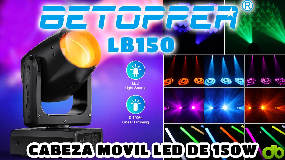Betopper LB150 Cabeza Movil 150W LED Beam Moving Head Light RGB Unboxing Review Test youtube.com/watch?v=PQ474g…