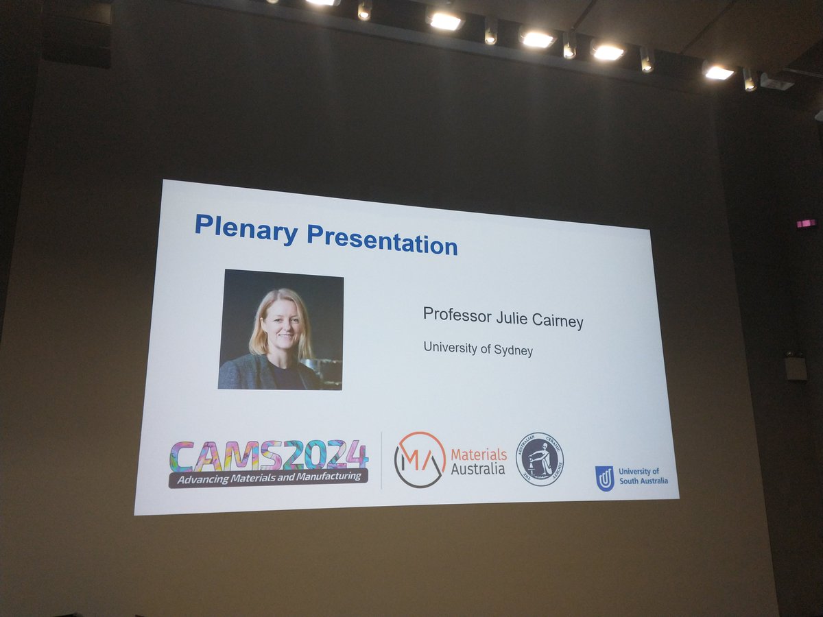 Day 2 of the #CAMS2024 conference starts with a plenary by Prof. Julie Cairney on the influence of hydrogen on the deformation of steel.