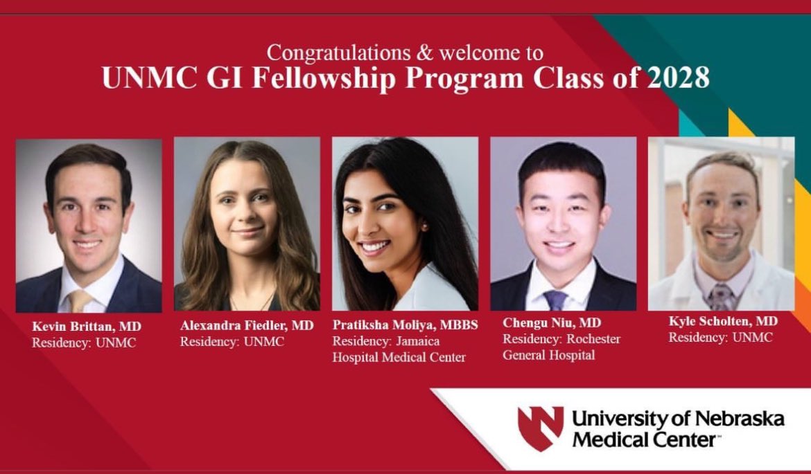 We are thrilled to welcome the UNMC GI fellowship class of 2028. 

#FutureOfGI   #UNMCIM 
#Match2024