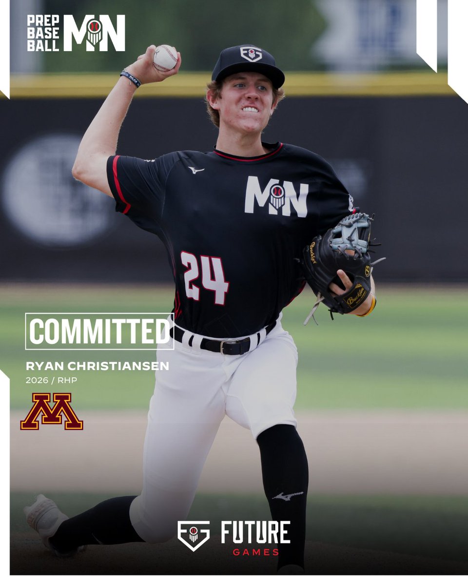 Prep Baseball Minnesota (@prepbaseballmn) on Twitter photo #𝐏𝐁𝐅𝐆𝟐𝟒: 𝐂𝐨𝐦𝐦𝐢𝐭𝐦𝐞𝐧𝐭 𝐔𝐩𝐝𝐚𝐭𝐞 ✅
+ '26 RHP, Ryan Christiansen (<a href="/ryanchrist21/">Ryan Christiansen</a> | <a href="/AVBASEBALL/">AppleValleyBaseball</a>) has committed to <a href="/GopherBaseball/">Minnesota Baseball</a>.
+ Christiansen was a member of #TeamMinnesota✨ at the 2024 @PrepBaseball Future Games.
👤 loom.ly/dbUrPEc #𝐏𝐁𝐅𝐆𝟐𝟒: 𝐂𝐨𝐦𝐦𝐢𝐭𝐦𝐞𝐧𝐭 𝐔𝐩𝐝𝐚𝐭𝐞 ✅
+ '26 RHP, Ryan Christiansen (<a href="/ryanchrist21/">Ryan Christiansen</a> | <a href="/AVBASEBALL/">AppleValleyBaseball</a>) has committed to <a href="/GopherBaseball/">Minnesota Baseball</a>.
+ Christiansen was a member of #TeamMinnesota✨ at the 2024 @PrepBaseball Future Games.
👤 loom.ly/dbUrPEc