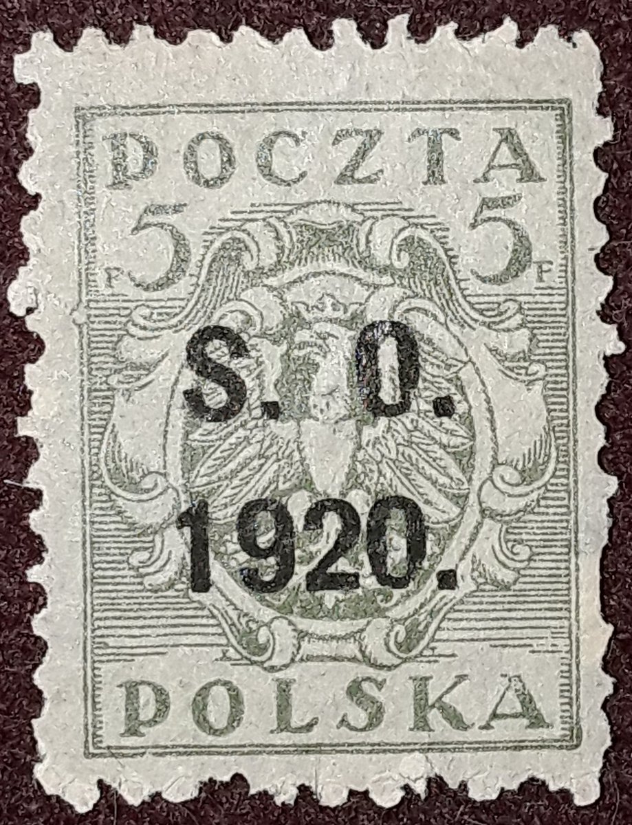 #StampDaily is from a short lived territory, East Silesia. Post-WW1, a plebiscite was due to take place. It never happened, but stamps were issued for the region by overprinting those from #Poland and #Czecholovakia in 1920. #philately #philatelie #stamps #timbres #briefmarken