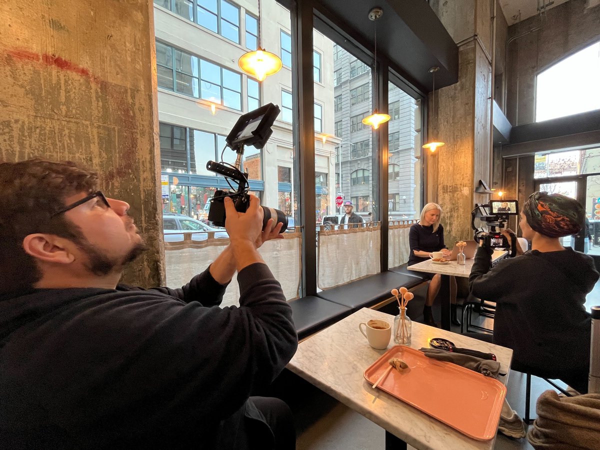 cybertechacad's tweet image. We’re on set with Iaroslava, one of our dedicated graduates who landed a cybersecurity role just three months ago! Today, she’s sharing her inspiring journey in a testimonial video that captures her path into cybersecurity and the impact of our training on her career. Stay tuned!