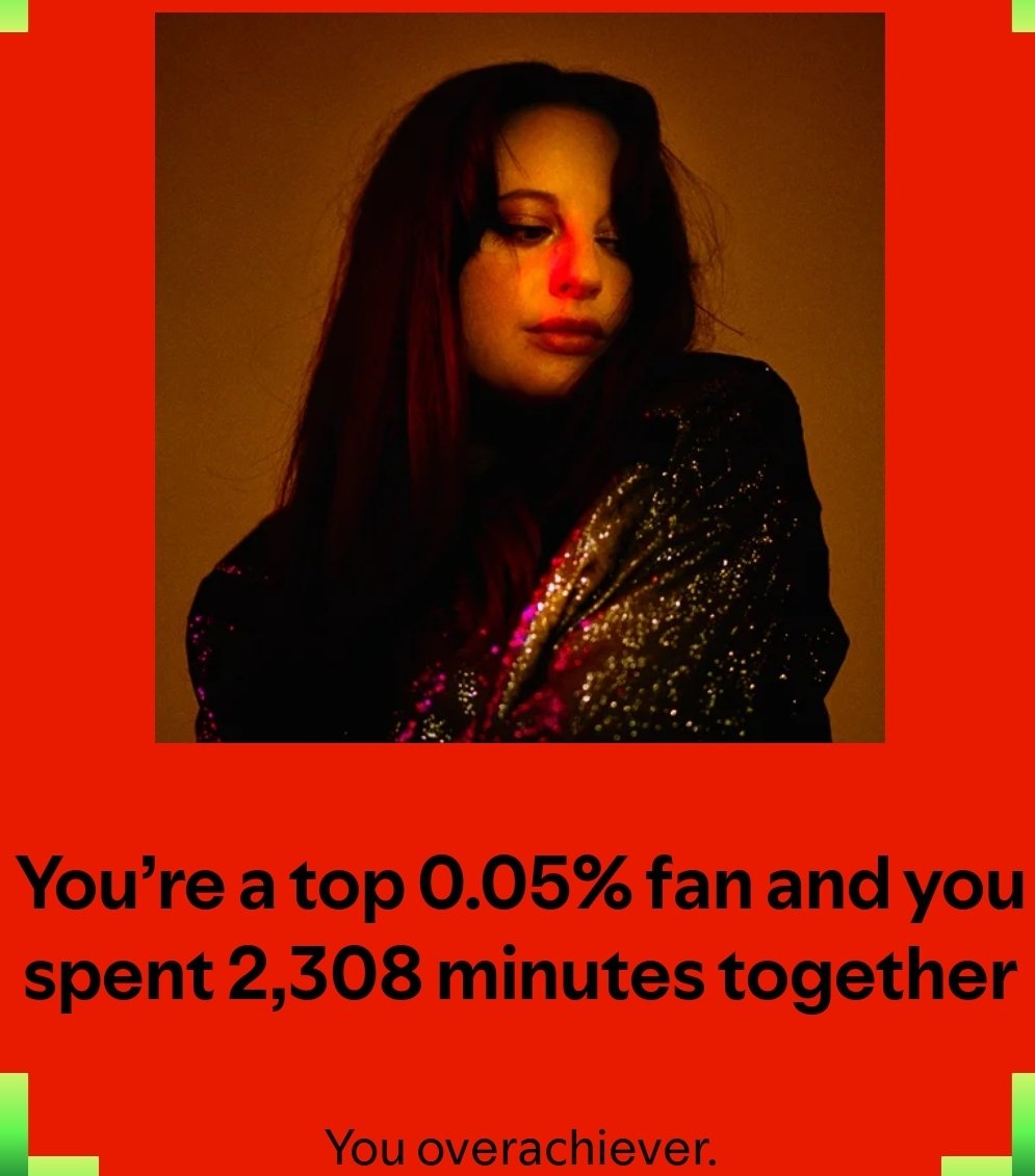 Tom Firme (@tfirme) on Twitter photo I'm happy to have <a href="/tinydeaths/">tiny deaths</a> as my top artist. I'm not overachiever if <a href="/ClaireMPLS/">claire de lune</a> and her band don't achieve big things. #SpotifyWrapped2024 I'm happy to have <a href="/tinydeaths/">tiny deaths</a> as my top artist. I'm not overachiever if <a href="/ClaireMPLS/">claire de lune</a> and her band don't achieve big things. #SpotifyWrapped2024
