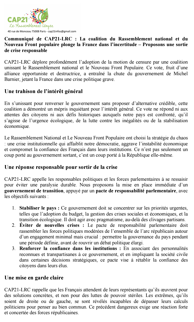 CAP21 LRC Toulouse tweet media