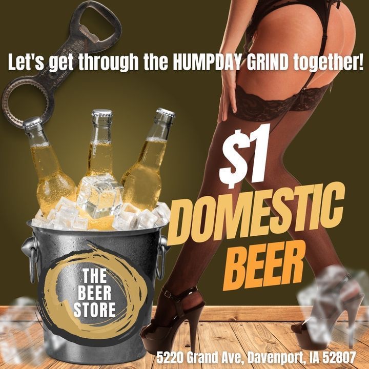 PonyDavenport's tweet image. IT'S $1 DOMESTIC BEER WEDNESDAY at The Beer Store!
 Come out, grab a drink and party with us!
.
.
.
#BeerLover #Humpday #CheapBeer #drinks #DrinkUP #ThePony #Davenport