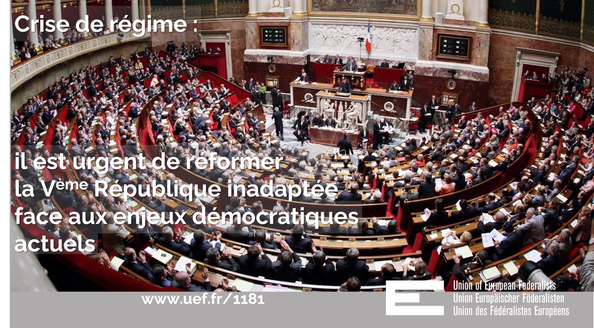 Suite à la #MotionDeCensure, notre communiqué : 
La crise politique nous plonge dans une crise de régime. 
Le fédéralisme articule les diversités, clarifie la répartition des compétences et des responsabilités. C'est une piste pour notre République.

➡️uef.fr/1181