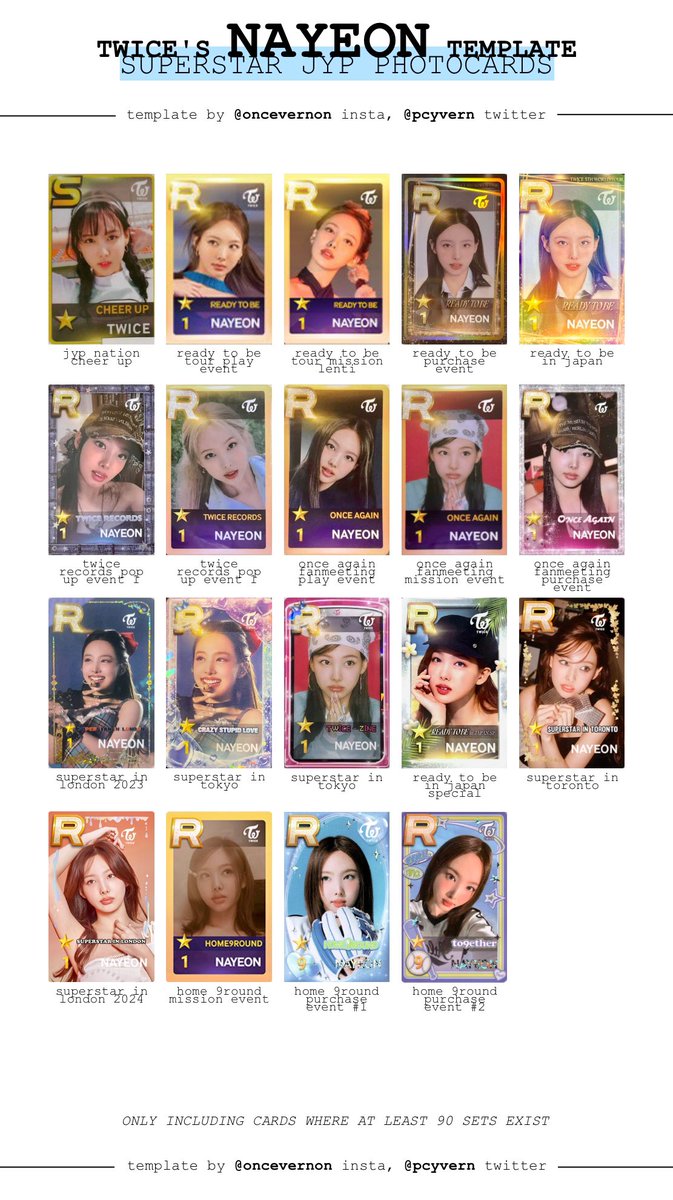 twice superstar jyp ssjyp photocards templates updated with the