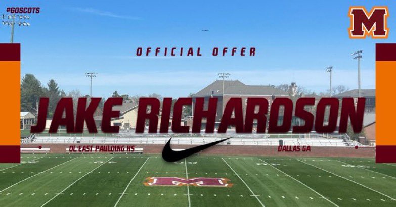 Blessed to receive an offer from Maryville College!
<a href="/MCScotsFootball/">Maryville College Football</a> <a href="/VanSpence10/">Van Spence</a> <a href="/BJacobsonFBall/">RaiderNationEPHS</a> <a href="/EPHSRecruiting/">EPHSRecruitsFB</a> <a href="/RecruitGeorgia/">Recruit Georgia</a> @On3Recruits <a href="/_CoachDMartin/">David Martin</a>