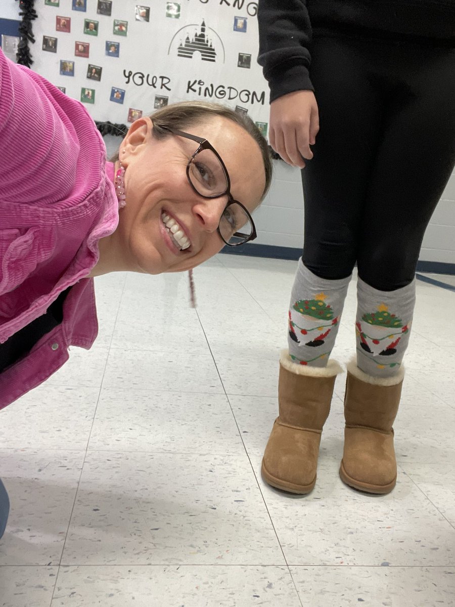 Christmas sock selfie fun! <a href="/RockfieldE/">Rockfield Elementary</a>
