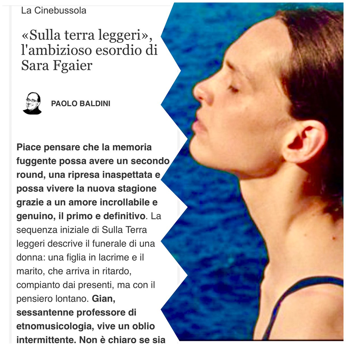 Paolo Baldini (@pabaldini) on Twitter photo 🔴 #MarilynMagazine #MM <a href="/Corriere/">Corriere della Sera</a> <a href="/7Corriere/">7 Corriere</a> <a href="/pabaldini/">Paolo Baldini</a> 🎭🎥 #cinemasoloalcinema ⏰🎥 #SULLATERRALEGGERI di #SaraFgaier (Italia, 2024, 95’, #LuceCinecittà) con #AndreaRenzi #SaraSerraiocco (foto) 🎬⏰ voto: 3 su 5 🌈⏰ su #DigitalEdition #Rassegna e nella #CINEBUSSOLA 🎶 🔴 #MarilynMagazine #MM <a href="/Corriere/">Corriere della Sera</a> <a href="/7Corriere/">7 Corriere</a> <a href="/pabaldini/">Paolo Baldini</a> 🎭🎥 #cinemasoloalcinema ⏰🎥 #SULLATERRALEGGERI di #SaraFgaier (Italia, 2024, 95’, #LuceCinecittà) con #AndreaRenzi #SaraSerraiocco (foto) 🎬⏰ voto: 3 su 5 🌈⏰ su #DigitalEdition #Rassegna e nella #CINEBUSSOLA 🎶