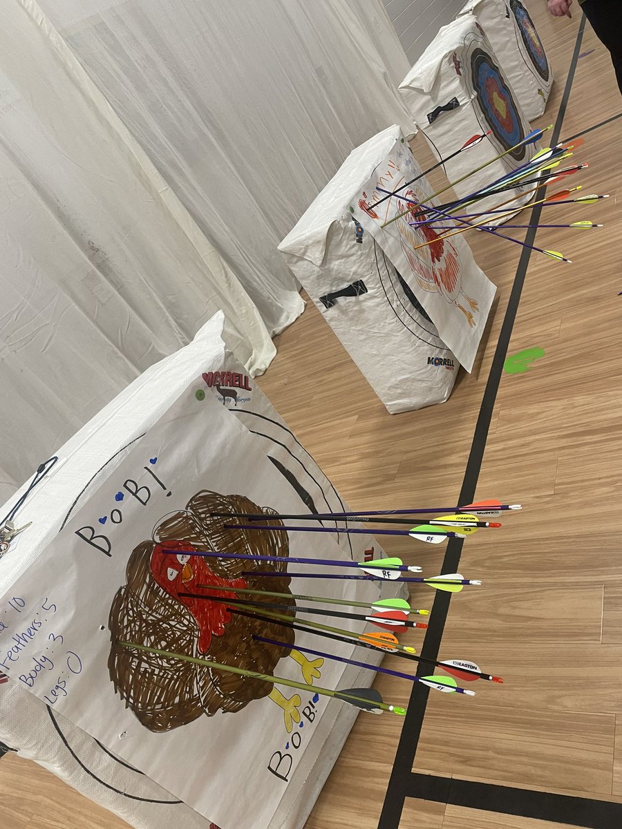 Archery team having some fun before Thanksgiving break!