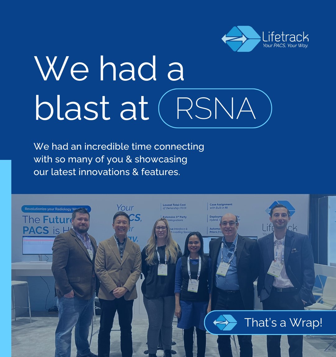 LifetrackMed's tweet image. 🎉 That’s a Wrap on RSNA 2024! 

Thank you to everyone who visited our booth this week. We were thrilled to showcase our latest features and innovations with Lifetrack PACS and connect with so many of you.

Until next year!

#RSNA2024 #PACS #RadiologyWorkflow