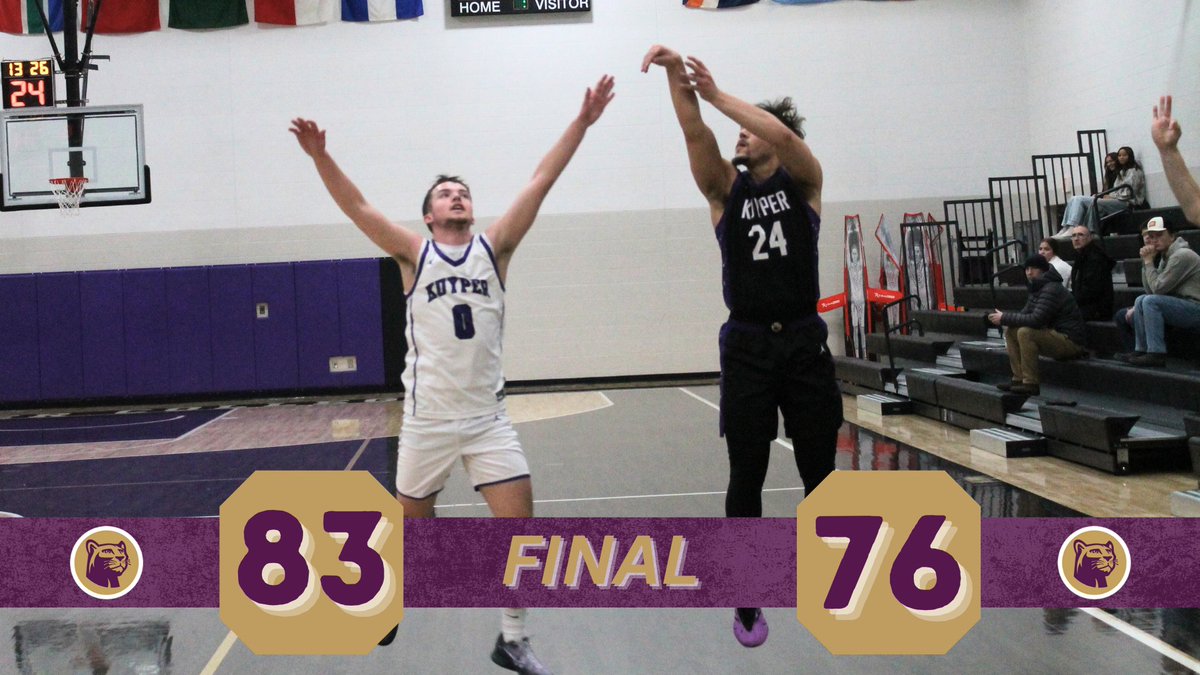 Nice win for JV - Purple over JV - Black!

JV - Purple: 83
JV - Black: 76

T. Murphy: 11pts, 10rebs, 10asts (first triple-double in KC JV history!) 
R. Patterson: 19pts, 11rebs
A. Simerson: 12pts, 10rebs, 4-8 3PT
A. Woods: 12pts, 12rebs
J. Taylor: 13pts 

#GoCougars