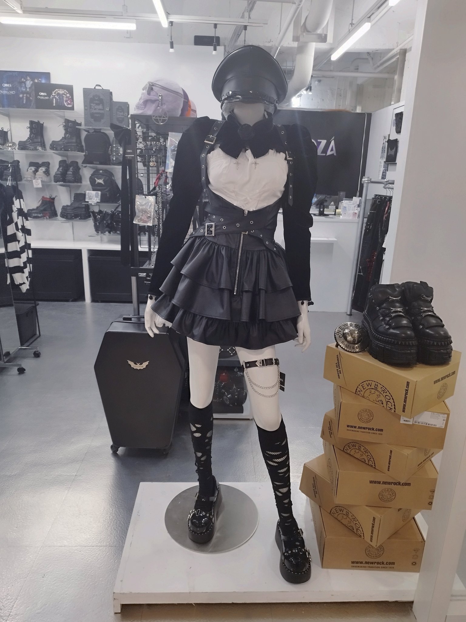 ワンピース IMVAL / Frill Leather Dress [BLK] QOOZA IMVAL / Leather Dress [BLK]（IMV002） - QOOZA