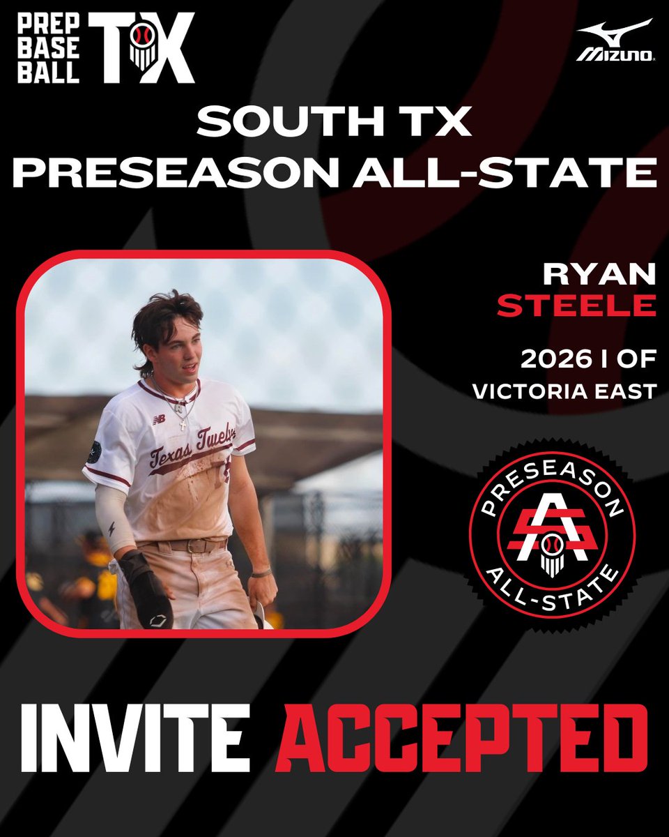 Prep Baseball Texas (@prepbaseball_tx) on Twitter photo ๐๐ซ๐๐ฌ๐๐๐ฌ๐จ๐ง ๐๐ฅ๐ฅ-๐๐ญ๐๐ญ๐ Invite Accepted ๐๏ธ
2026 OF Ryan Steele (<a href="/RyanSteele__/">Ryan steele</a>)
<a href="/VEbaseball212/">Wes Kolle</a> | <a href="/TwelveRecruits/">Texas Twelve Recruiting</a>
The 57th ranked player in TX will join us at the South TX Preseason All-State on 1/5/25 at Rice University
More Info: loom.ly/yodMWyA ๐๐ซ๐๐ฌ๐๐๐ฌ๐จ๐ง ๐๐ฅ๐ฅ-๐๐ญ๐๐ญ๐ Invite Accepted ๐๏ธ
2026 OF Ryan Steele (<a href="/RyanSteele__/">Ryan steele</a>)
<a href="/VEbaseball212/">Wes Kolle</a> | <a href="/TwelveRecruits/">Texas Twelve Recruiting</a>
The 57th ranked player in TX will join us at the South TX Preseason All-State on 1/5/25 at Rice University
More Info: loom.ly/yodMWyA