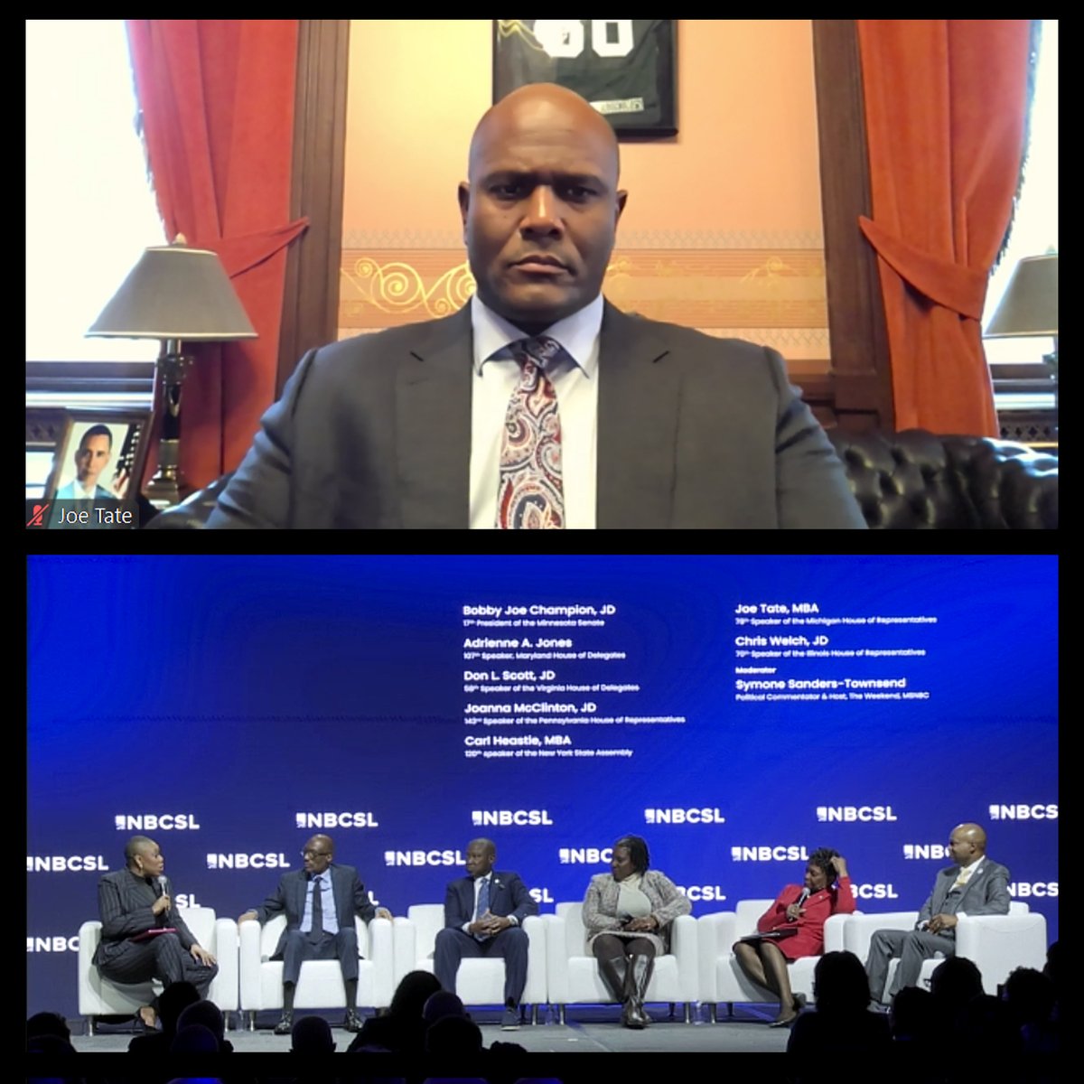Joe Tate (@joetate313) on Twitter photo Had the pleasure of joining fellow Black state legislators in <a href="/NBCSL77/">National Black Caucus of State Legislators</a> & <a href="/SymoneDSanders/">Symone D. Sanders Townsend</a> today to talk about ways to rebuild the American Dream so that opportunity is equitably available to all Americans. #GameFace Had the pleasure of joining fellow Black state legislators in <a href="/NBCSL77/">National Black Caucus of State Legislators</a> & <a href="/SymoneDSanders/">Symone D. Sanders Townsend</a> today to talk about ways to rebuild the American Dream so that opportunity is equitably available to all Americans. #GameFace