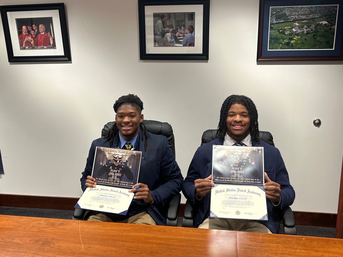 Georgetown Prep FB (@gprep_football) on Twitter photo Congrats to Akeem and Amahd Clark on signing with <a href="/NavyFB/">Navy Football</a> Congrats to Akeem and Amahd Clark on signing with <a href="/NavyFB/">Navy Football</a>