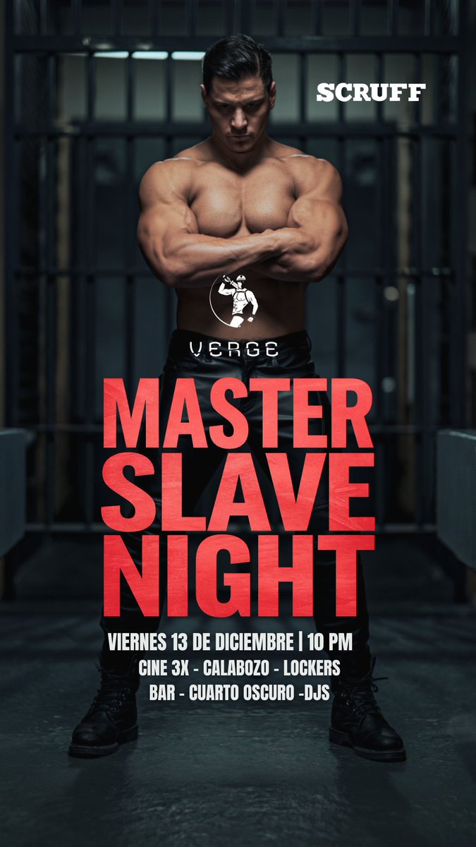 verge_cdmx's tweet image. 🔥 [MASTER &amp;amp; SLAVE NIGHT] 🔥
🗓️ Viernes 13 de diciembre 10pm en VERGE
😈 Explora el dominio o la sumisión en una experiencia exclusiva para hombres. Calabozo incluido. Vístete para tu rol: ¿Maestro o Esclavo?
🔞 Solo mayores de edad
🎟️ Boletos aquí: eventbrite.com.mx/e/master-slave…