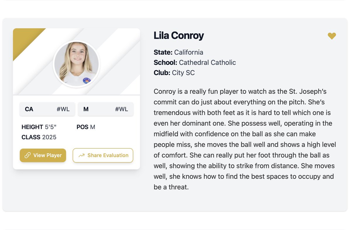 Thank you <a href="/mattsmithsoccer/">Matt Smith</a> <a href="/PrepSoccer/">Prep Soccer ⚽️</a> for the write up. I can’t wait to compete with my team this weekend!
<a href="/SJUHawks_WSoc/">SJU Hawks Women's Soccer</a> <a href="/ImYouthSoccer/">ECNL/GA/Recruiting/College Soccer</a> <a href="/ImCollegeSoccer/">College Soccer Truth ™</a> <a href="/YoJaffe/">Aaron Jaffe</a> <a href="/ourcitysc/">City SC</a> <a href="/GAcademyLeague/">Girls Academy</a>