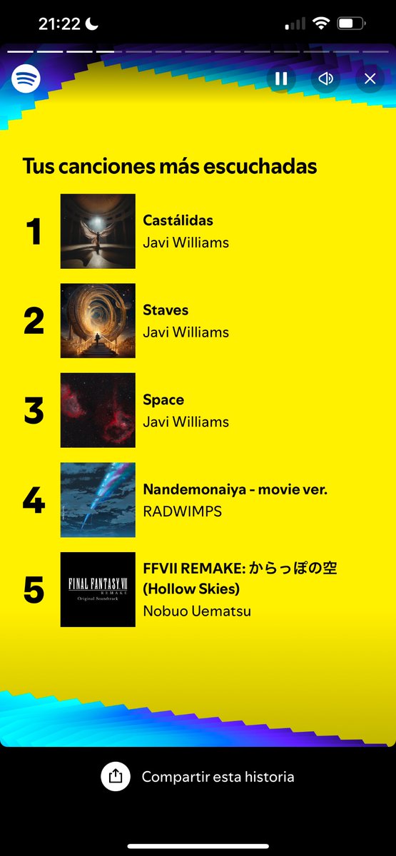 selenitachan's tweet image. No podía ser de otro modo. @JaviWilliams7 en mi top