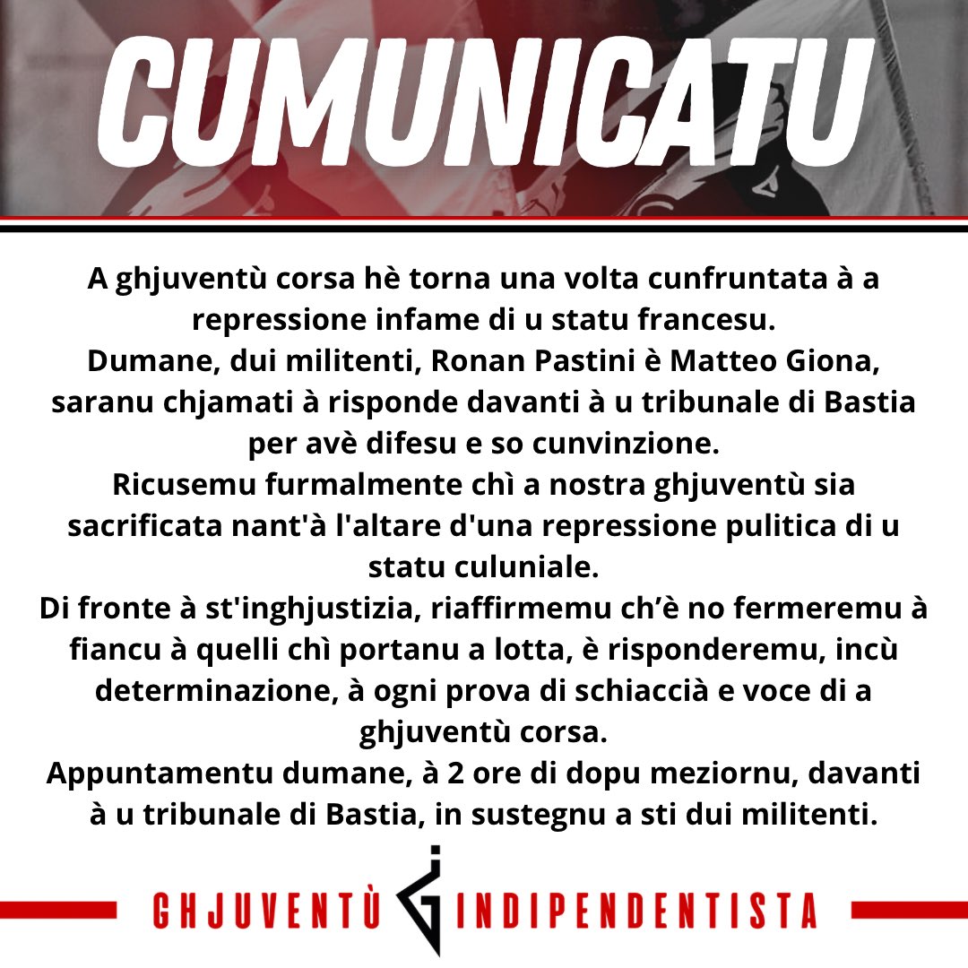 Ghjuventù Indipendentista tweet media