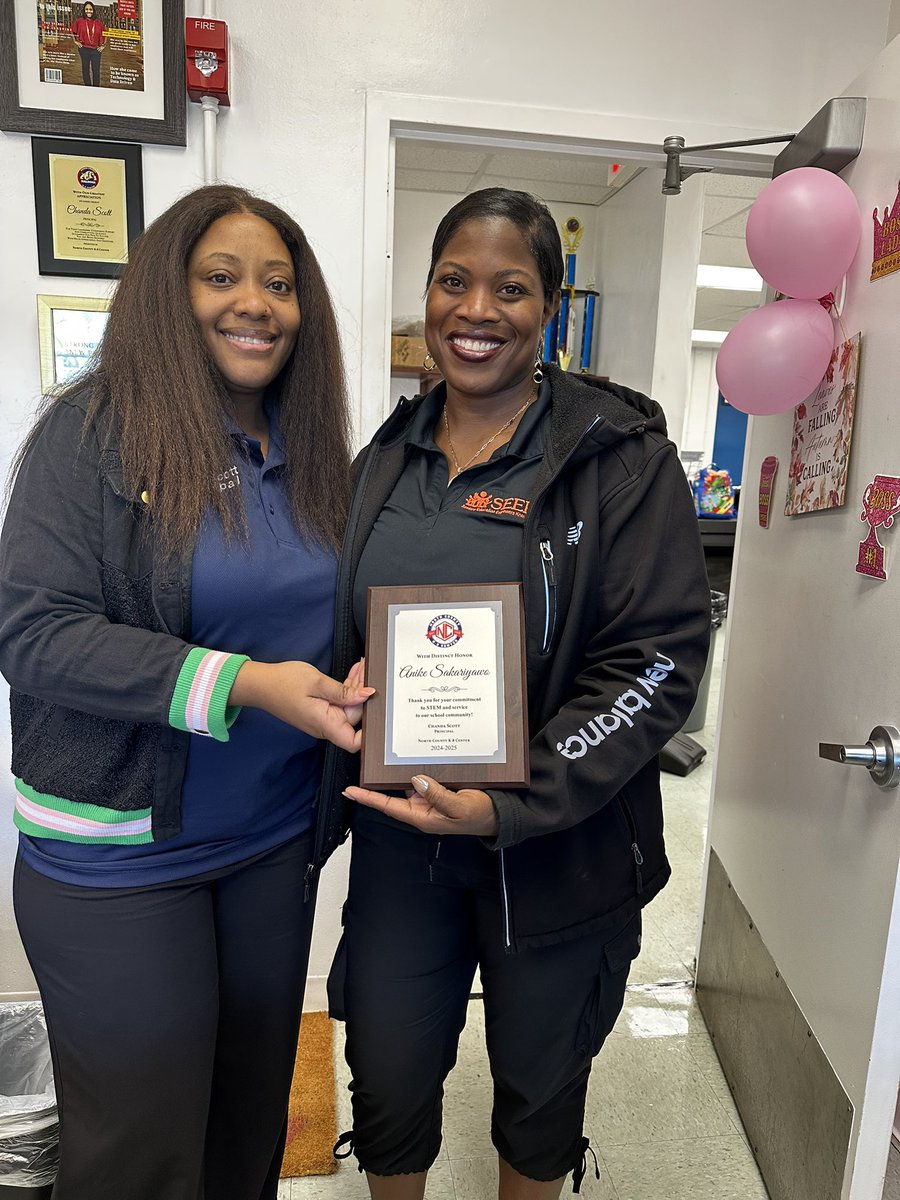 📌It feels so amazing to be surprised and recognized for my impactful work in the community.  Thank you Principal Scott and North County K-8 Staff for the recognition!💫