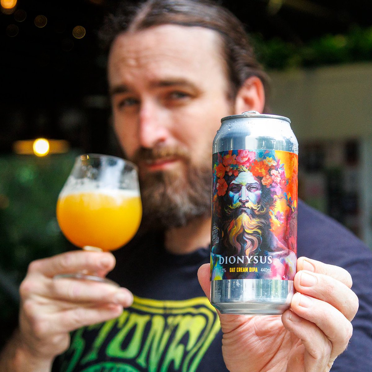 Fresh Dionysus available TODAY! Swing by the taproom from 4-6pm to get your hands on this creamy wonder, and strike a sultry pose like Jake. 😎

Order online: heliosbrewing.com.au/products/diony…

#heliosbrewing #brisbane #brewery #beer #australia