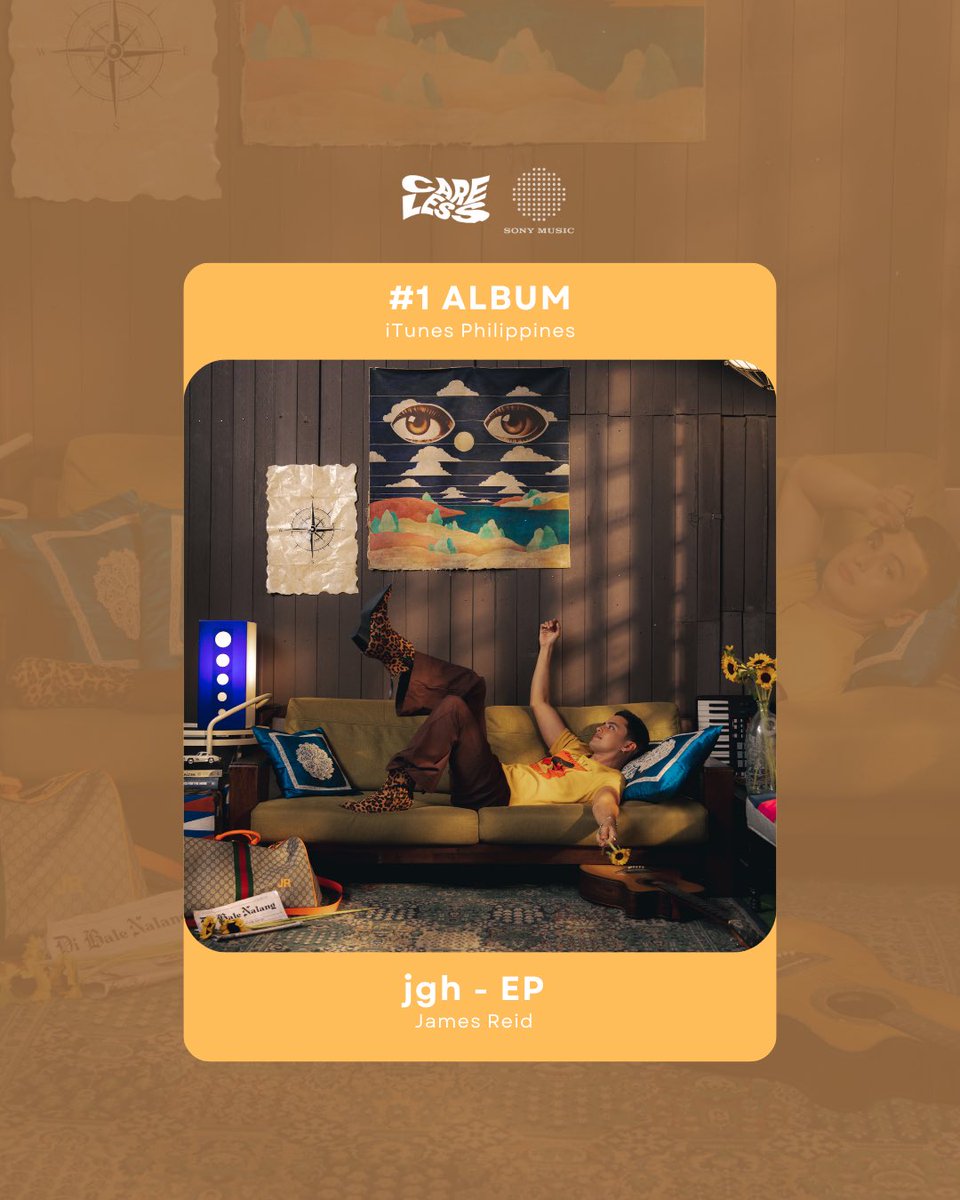 CARELESS_PH's tweet photo. Top of the charts and in your hearts! ❤️ Thank you for making "jgh" the #1 album in iTunes Philippines. Keep on streaming! 🔥 https://t.co/1FyR8aatr2