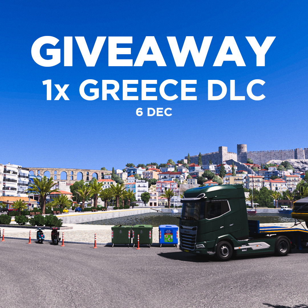 Milan3d222's tweet image. I'm giving away 1 Greece DLC Key for ETS2.

Enter the giveaway here: gleam.io/nlR58/1x-greec…

Giveaway ends on the 6th of December!

Good luck!
