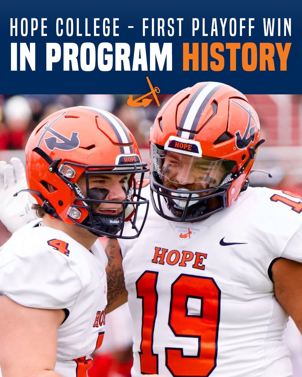 What a 𝙒𝙀𝙀𝙆 for <a href="/HopeCollegeFB/">Hope College Football</a> ⚓️

The Flying Dutchmen won their first playoff game in program history, in which they generated 5️⃣ turnovers

#D1R | #D3FB