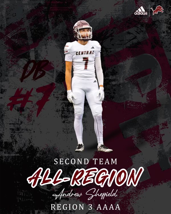 Central Football (@lionstrongfb) on Twitter photo Congrats to our Defensive 1st Team and 2nd Team All Region 3 AAAA selections!
<a href="/nate_horsley52/">Nate Horsley</a> <a href="/ZyleighP/">Zyleigh Person</a> <a href="/MoreheadCaden/">Caden Morehead</a> <a href="/AndrewSheff7/">Andrew Sheffield</a>
Go Lions! 🧱
<a href="/NwGaFootball/">NwGa Football</a> <a href="/GradickSports/">Gradick Sports</a> Congrats to our Defensive 1st Team and 2nd Team All Region 3 AAAA selections!
<a href="/nate_horsley52/">Nate Horsley</a> <a href="/ZyleighP/">Zyleigh Person</a> <a href="/MoreheadCaden/">Caden Morehead</a> <a href="/AndrewSheff7/">Andrew Sheffield</a>
Go Lions! 🧱
<a href="/NwGaFootball/">NwGa Football</a> <a href="/GradickSports/">Gradick Sports</a>