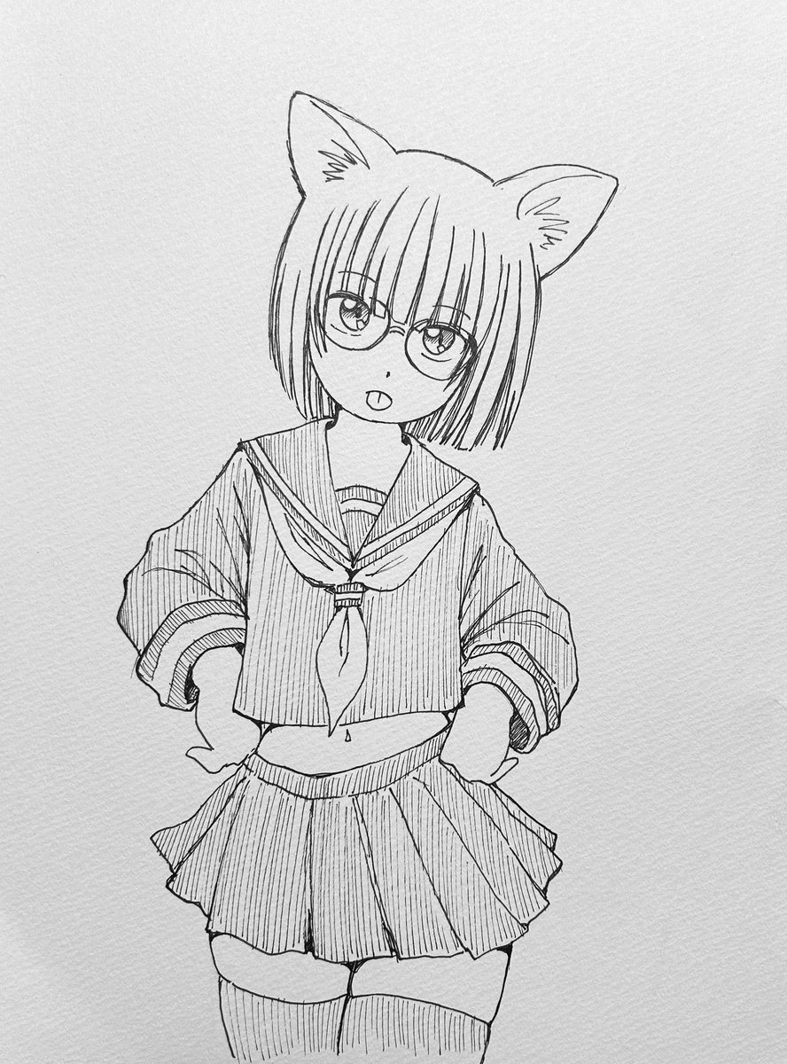 「下描き→ペン入れ→消しゴム→色塗り下描きにペン入れして消しゴムかけた時そこでガッ」|まるも☆『きゃぴ』Kindle版発売中！のイラスト
