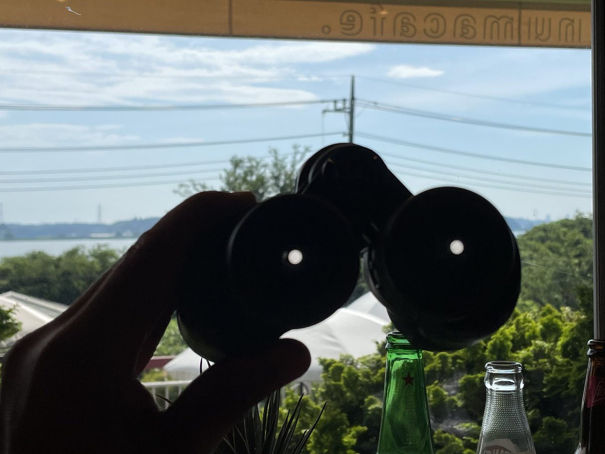eijitakanaka's tweet photo. 各テーブルには双眼鏡が完備されているのでのんびり手賀沼観察会を開催していました。冬…今の季節には富士山が観えるそうです🗻
私がお邪魔した夏は暑すぎて鳥さんもあまりいなかったんですよね🦆そりゃ何も遮るものがない湖面から生き物も木陰に移動しますよ〜🫠
#双眼鏡 #手賀沼観察会 #numacafe https://t.co/I5iIPRmFuy