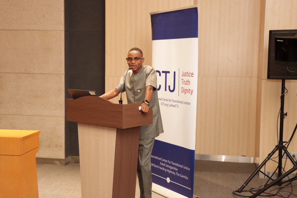 SellouJr's tweet photo. Excited to present the ICTJ PBF Project &amp; moderate the 1st panel on its impact at the ICTJ PBF Regional Youth Conference! Grateful for the chance to engage with youth leaders from various African countries to discuss our progress in peacebuilding. @theICTJ @UNPeacebuilding https://t.co/jksvfoJtED